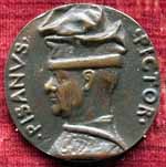 Médaillon représentant Antonio di Puccio Pisano dit Pisanello Peintre, médailliste et miniaturiste.
