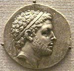 Monnaie à l'effigie de Persée. Roi de macédoine