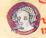 Marie de Valois, illustration du Flores chronicorum usque ad annum 1331 de Bernard Gui, Tome II. 