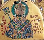 Icône de l'empereur byzantin Michel VII Doukas au dos de la Sainte Couronne de Hongrie.