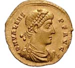 Solidus à l'effigie de l'empereur Flavius Julius Valens Empereur romain de 364 à 378