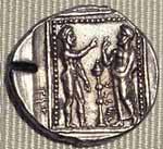 Pièce en argent de Datamès. Général des Perses et satrape de Cappadoce sous Artaxerxès III. Source : wiki/Datamès