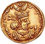 Pièce d'or à l'effigie de Khosro II, frappée en 611. Source : wiki/Khosro II/ CC BY-SA 3.0