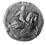 Sceau de Raoul II de Clermont-Nesle. Source : wiki/Raoul II de Clermont-Nesle/ domaine public