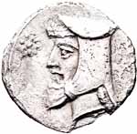 pièce de monnaie de Mazaios Satrape perse de la période de domination des Achéménides