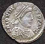 Pièce datant du règne conjoint de Jovin et de Sebastianus