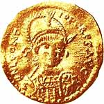 Solidus de l'usurpateur byzantin Léonce (484-488). Source : wiki/Léonce (usurpateur)/ domaine public