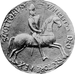 Sceau de Guillaume 1er ou William dit le Lion Roi d'Écosse de 1165 à 1214