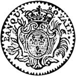 Sceau de la Banque royale de France, défini par décret en 1719.
