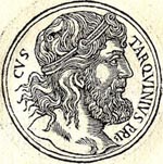 Tarquin l'Ancien 5ème roi de Rome (Promptuarii Iconum Insigniorum 1553 de Guillaume Rouillé)