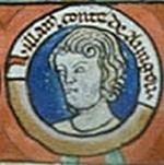 Représentation de Guillaume d'Eu dans un manuscrit médiéval.