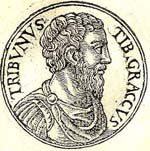 Tiberius Sempronius Gracchus était un homme politique romain du 2ème siècle avant jc et frère de Gaius Gracchus. (source : "Promptuarii Iconum Insigniorum" Edité par Guillaume Rouille/wiki/domaine public)