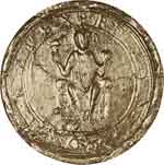 Le sceau de Rodolphe, apposé sur un document du 25 mars 1079.