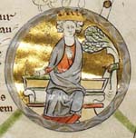 Edmond dans un manuscrit généalogique de la fin du xiiie siècle (MS Royal MS 14 B V, British Library).
