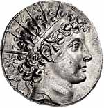 Monnaie à l'effigie d'Antiochos VI. Source : wiki/Antiochos VI/ licence : CC BY-SA 4.0