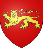 Armes de la Famille de Laval, alors vassaux du duc de Bretagne. Source : wiki/Liste des seigneurs de Laval/ Artiste Jimmy44"