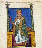  Béatrice de Bar, princesse de Haute Lorraine et duchesse de Toscane. (extrait Du manuscrit de Donizo Vita Mathildis, 12ème siècle.)