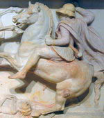Perdiccas Général macédonien représenté sur le sarcophage d'Alexandre le Grand