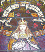 Vitrail représentant la reine Marguerite à Lerwick. (Colin Smith / La Pucelle de Norvège / CC BY-SA 2.0)