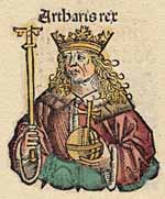 Authari Roi des Lombards d'Italie de 584 à 590 selon la Chronique de Nuremberg (1493)
