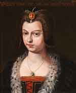 Valentine Visconti, huile sur toile, galerie des illustres, Collection château de Beauregard (Loir-et-Cher). Source : wiki/Valentine Visconti (1368-1408)/ domaine public