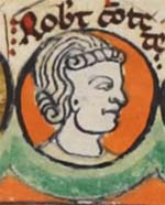 "Robert d'Eu Comte d'Eu, baron anglo-normand/ Tableau généalogique des rois d'Angleterre (1300-1308) - BL Royal"