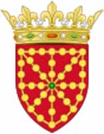 Blason du royaume de Navarre de 1234 à 1580. Source : wiki/ Royaume de Navarre/ licence : CC BY-SA 3.0