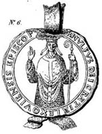 Sceau d'Arnoul de Lisieux Évêque de Lisieux de 1141 à 1181