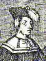 François de Bourbon, comte de Vendôme, portrait anachronique, tiré du « Tableau généalogique des Bourbon », dans la généalogie de la Maison royale de Bourbon par Charles Bernard, Paris, 1644. 