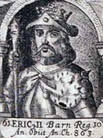 Horik II de Danemark dit Éric l'enfant Roi des Danois de 854 à entre 864 et 873
