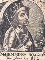 À partir d'une affiche du 17ème siècle le roi Hemming de Danemark
