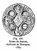 Sceau de Jeanne de Penthièvre, dite la boiteuse prétendante au duché de Bretagne