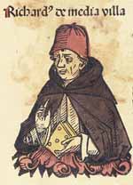 Richard de Médiavilla ou de Middleton (Gravure sur bois de la Chronique de Nuremberg). Source : wiki/Richard de Mediavilla/ domaine public