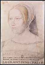 Diane de Poitiers, anonyme, avant 1525, Paris, bibliothèque nationale de France.