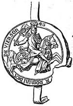 Sceau de Godefroy de Brabant ou Godefroy d'Aerschot Seigneur d'Aerschot de 1284 à 1302-Seigneur de Vierzon de 1277 à 1302