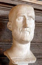 Buste de Probus Empereur romain de 276 à 282, musée du Capitole à Rome