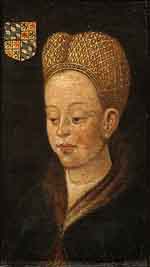 Portrait rétrospectif de Marguerite de Bavière, Musée des beaux-arts de Gand. Source :wiki/ Marguerite de Bavière (1363-1424)/ domaine public