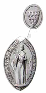 Sceau de Mathilde de Brabant. Source : wiki/Mathilde de Brabant (1224-1288)/ Domaine public