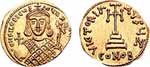 Solidus à l'effigie de Philippicos Empereur byzantin de 711 à 713. Source : wiki/ Philippicos/ licence : CC BY-SA 3.0