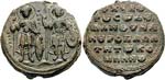 Pièce de monnaie datant de Manuel Comnène curopalate, vers la fin du 11ème-début du 12ème siècle