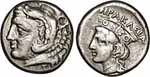 Drachme du royaume de Bithynie à l'effigie d'Héraclée pontique. Vers 345-337 av. jc. Source : wiki/ Héraclée du Pont/ CC BY-SA 3.0