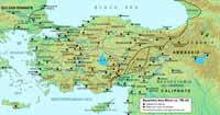 Les thèmes byzantins de l'Asie Mineure vers 780, après la scission de l'Opsikion. wiki/Armeniac Theme (en anglais)/ Auteur Cplakidas