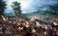 La bataille d'Issos par Jan Brueghel l'ancien (Musée du Louvre)