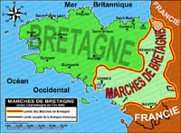Carte de Bretagne des marches de Bretagne au temps de charlemagne