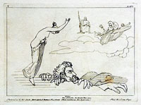 Briarée, l'un des trois Hécatonchires, dans une gravure allemande de 1795.