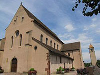 Église abbatiale Saint-Trophime d'Eschau fondée par Remi de Strasbourg vers 770.