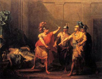 Peinture de Jacques-Antoine Beaufort (1771) Brutus, Lucretius et Collatinus jurent de venger la mort de Lucrèce, musée Frédéric Blandin. Nevers