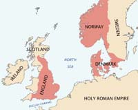 L'"empire" de Knut le Grand en 1028"
