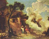 Astrée quittant les bergers, par Salvator Rosa (milieu du 17ème siècle)