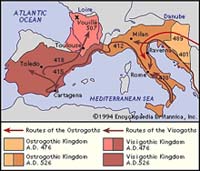 Royaume Ostrogoth vers 560